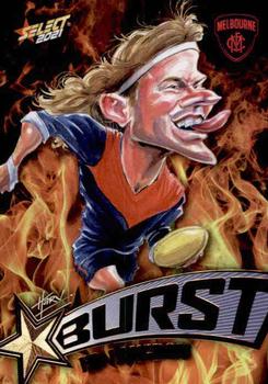 2021 Select AFL Footy Stars - Starburst Caricatures Fire #SP43 Ed Langdon Front